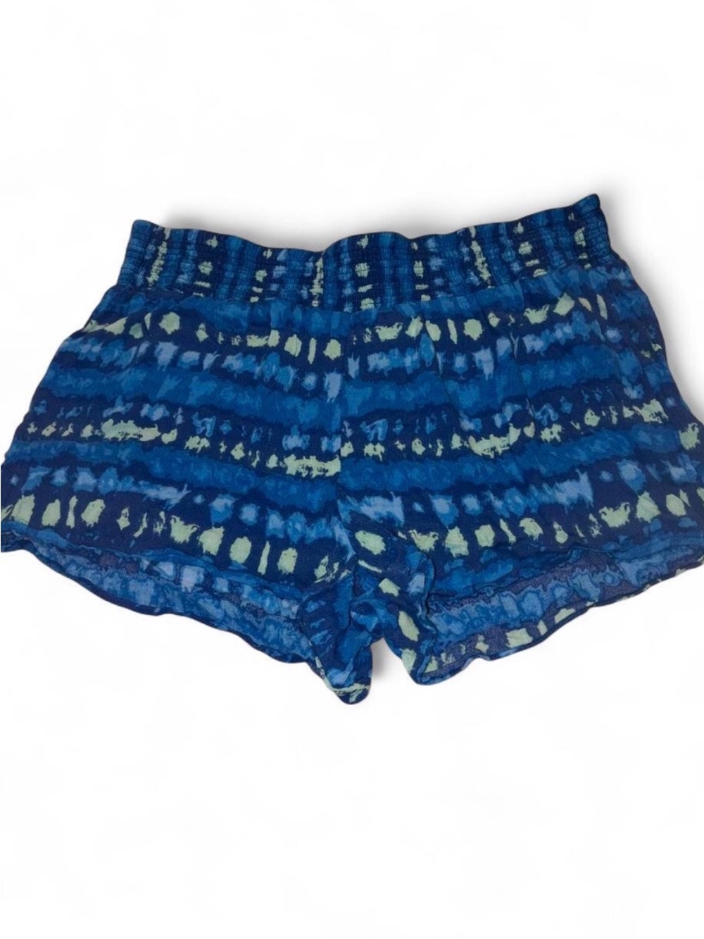 Cato Blue Patterned Elastic Waist Shorts